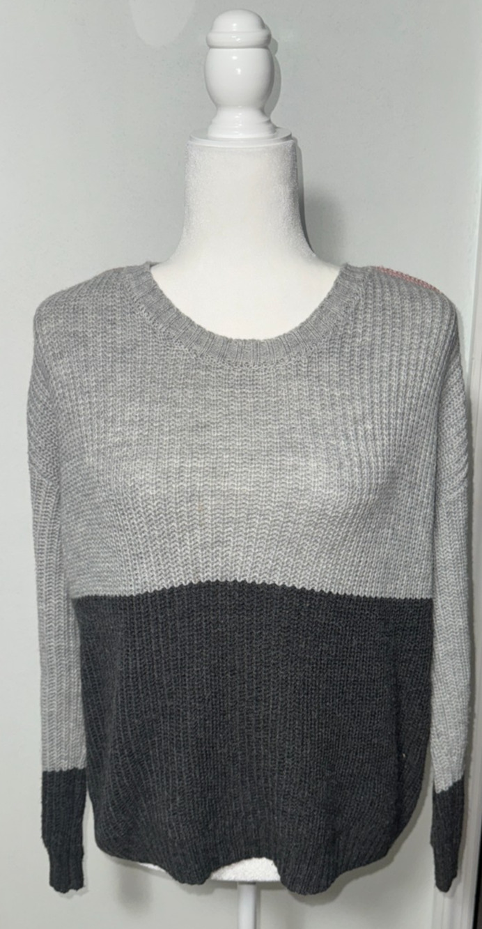 Pink Rose Women’s M Knit Sweater Crew Neck Pullover Soft Cozy Autumn Casual